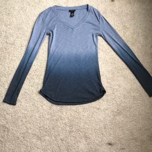 Rue 21 ombre blue long sleeve shirt